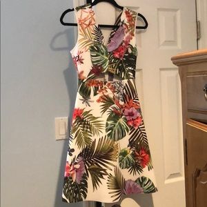 White and floral clover canyon dress